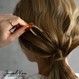 JewelVOX Hair Accessories, Women's, Hair Accessories, Includes Streaks, 2 Slots, Hair Ornament, Kimono, Metal, Adult (Silver)