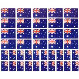 40 Removable Stickers: Australia Flag, Australian Party Favors, Decals