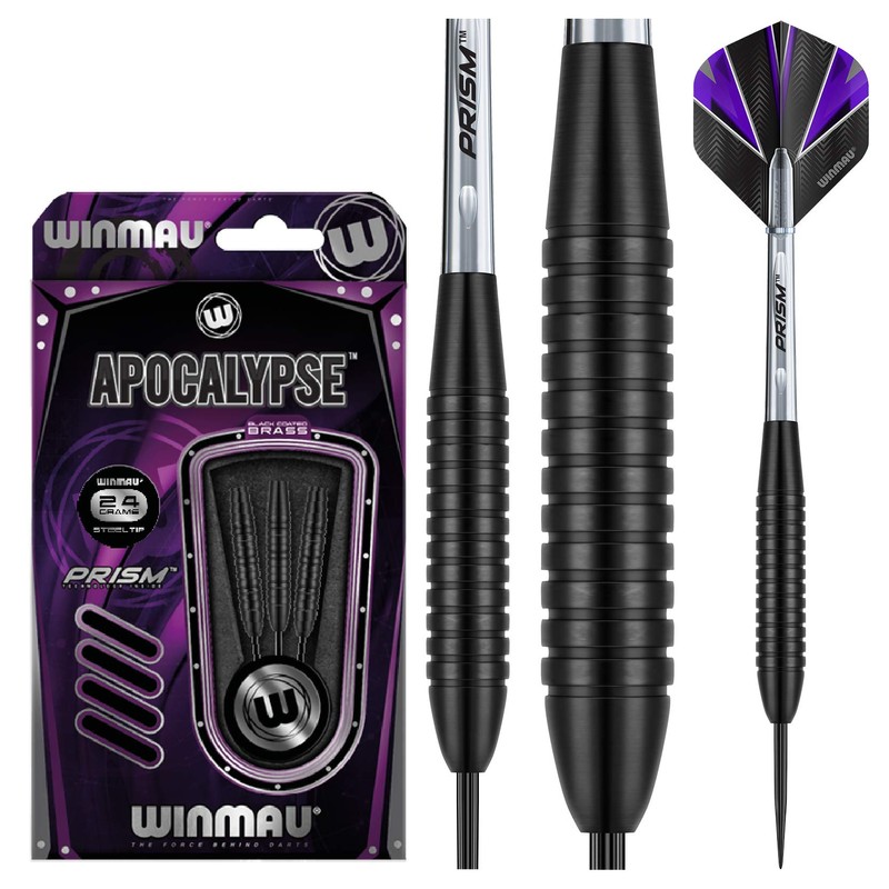 WINMAU Apocalypse 24 gram brass darts set with flights and