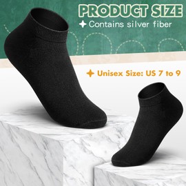 Threlaco Ionic Silver Socks Unisex Silver Infused Socks Sweat Wicking Socks for Men Women