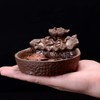 Two Fishes Incense Holders Ceramic Backflow Incense Burner Purple Clay