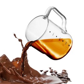 Milk Frothing Pitcher with Measurement, 12 oz/350 ml Glass Milk Jug Coffee Cappuccino Latte Art Steaming Pitcher