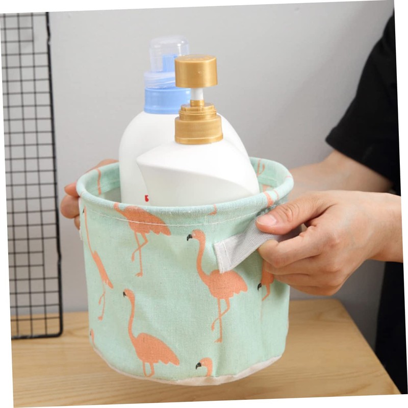 OHPHCALL 2pcs Cotton Linen Storage Baskets Random Pattern Soft and