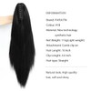 PARXITN Claw Jaw Clip-In Ponytail Hair Extensions, Synthetic Hairpiece, Black,