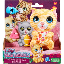 Hasbro furReal Newborns Kittens, Animatronik Plush Toy with Sound Effects, Interactive Animal for Children from 4 Years