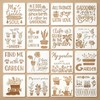 16 Pcs Gardening Stencils for Painting Reusable Plastic 6×6 Inch