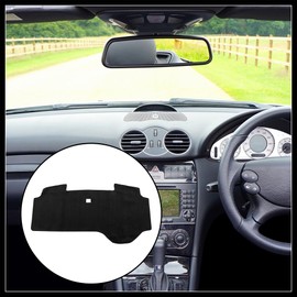 Hihaha Car Dashboard Cover Black Flannel for Mitsubishi Delica D5-R Durable Material