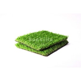 SunVilla Artificial Grass Square Tiles(Yarn Heights in 35 mm) - 12 x 12 Inch Turf Grass Craft Piece Indoor Outdoor Wall Decorations for Wedding, Christmas, for all Holidays and Occasions (24)