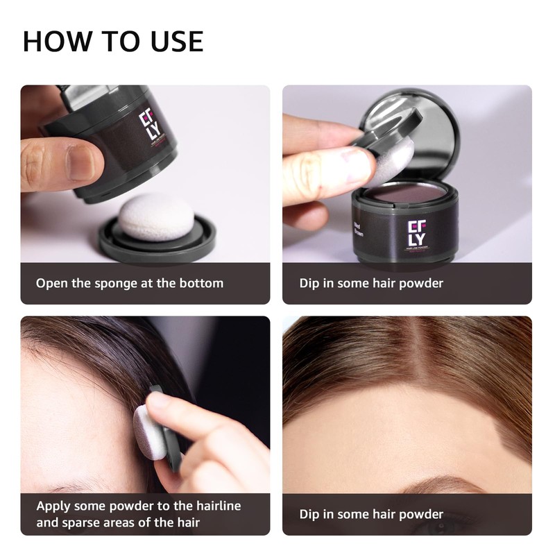Root Touch Up Gray Hair Shadow Powder for Thinning Hair,