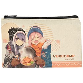 License Agent Yurucamp Flat Pouch Design 04 (Rinn Shima & Nadeshiko Kamigahara & Shima Rin)