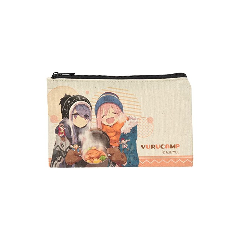 License Agent Yurucamp Flat Pouch Design 04 (Rinn Shima &