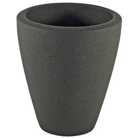 happy nature Rhodes Ceramic Flower Pot for Orchids Height 17 cm Anthracite