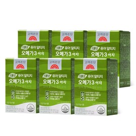 Goryeo Eundan Mall Korea Eundan Vegetable Pure Algal Omega-3 Easy 60 Capsules, 6 units