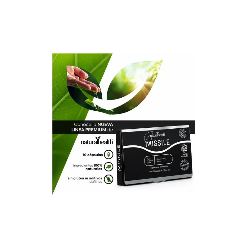 Natural Health Missile 10 Cápsulas Suplemento Alimenticio