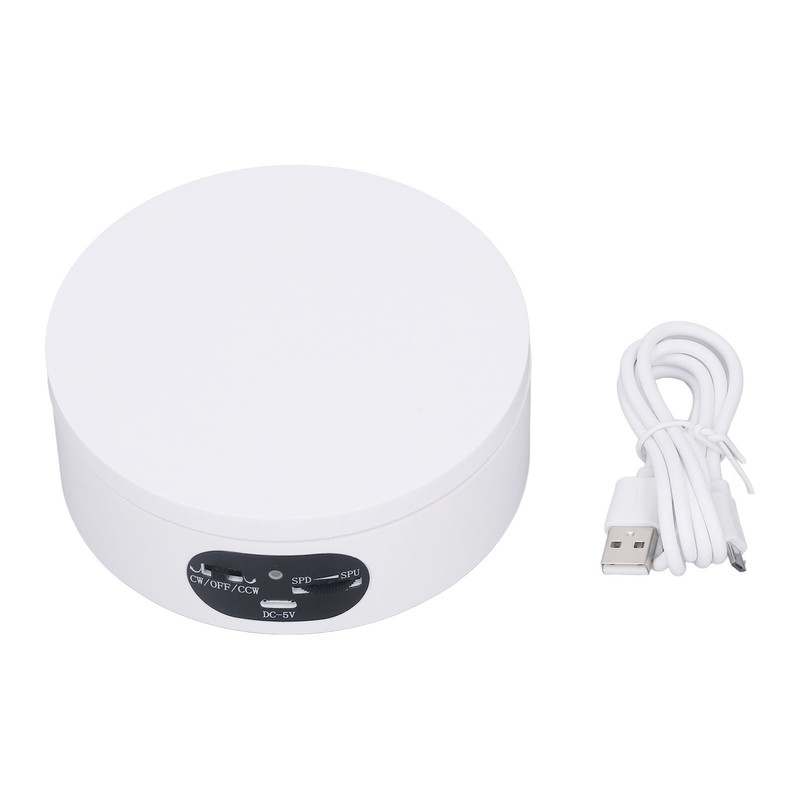 Rotating Display Stand 4.7in USB Battery Powered Stable Quiet Auto
