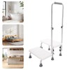 Heavy-Duty 2-Step Stool with Handle for Elderly - Non-Slip Bedside