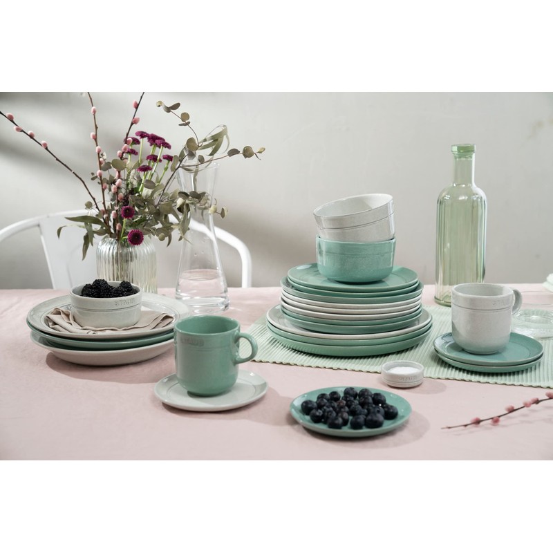 STAUB Dining Line Flat Plate, 15 cm, Sage Green, Ceramic,