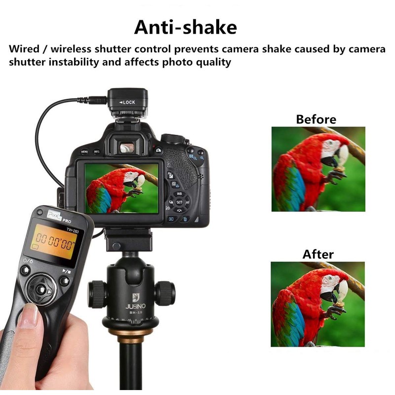 Pixel Wireless Camera Remote Shutter Release Intervalometer TW-283 E3 Shutter