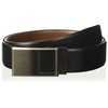 Perry Ellis Men's Portfolio Patterned Plaque 100% Leather Reversible Belt