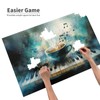 Wooden Jigsaw Puzzle 1000 Pieces for Adults, Elegant Piano Keyboard