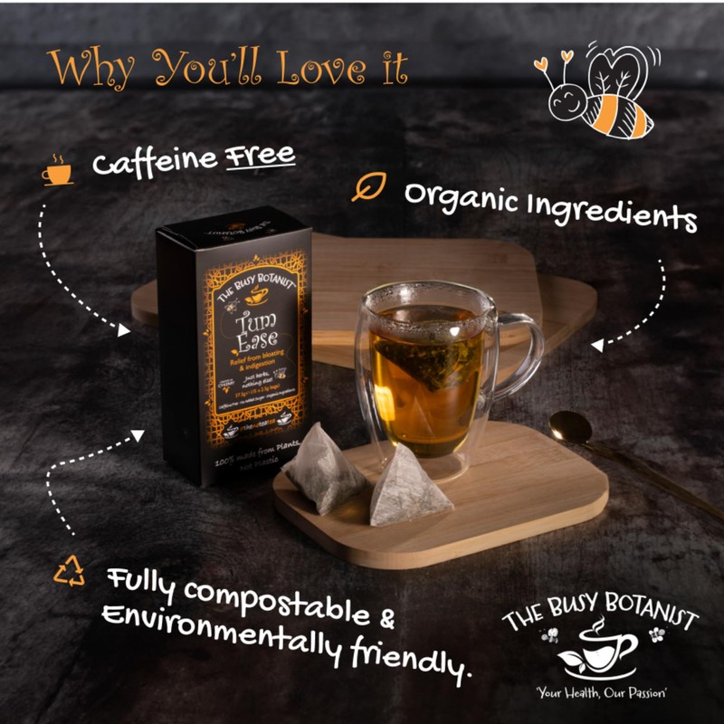 Tum Ease Herbal Tea Bags - Peppermint Tea with Ginger