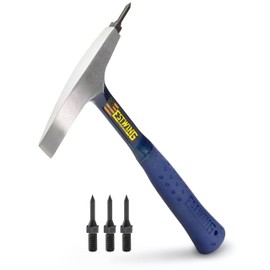ESTWING Welding/Chipping Hammer - 13 oz Slag Removal Tool with Replaceable Steel Tips & Shock Reduction Grip - E3-WCT