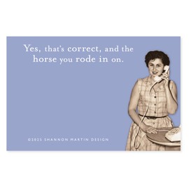 Shannon Martin Design and The Horse You Rode in On Sticky Note, 4.38-Inch, Purple