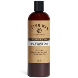 Otter Wax Conditioning Leather Oil - 16oz - All-Natural Polishing Treatment For Furniture, Boots, Car Seats, Jackets, Shoes & Bags