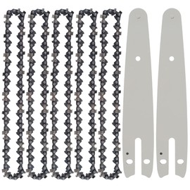 6 Inch Chainsaw Chain Heavy Duty Wear Resistant Anti-Corrosive Mini Chainsaw Guide Bar Carpenter Woodworking Tool with 37 Drive Links for Wood Branch Cutting