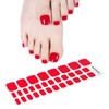 XEAOHESY 32pcs Semi Cured Gel Toenail Strips, Gel Pedicure Strips,
