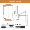 Pull Down Closet Rod, 60 lbs Load Capacity, Stainless Steel
