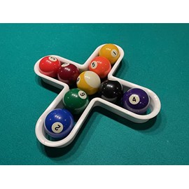 Cross Billiard Ball Rack & Challenge Game (Brilliant White)