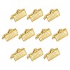 uxcell 300Pcs Ribbon Crimp Clamp Ends, 10mm Bookmark Pinch Cord