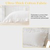 Off White Ruffled Body Pillow Cover 1 Piece Washed Cotton