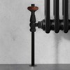 VANCOCO Radiator Collars Cover Pair Matt Black Radiator Pipe Sleeves