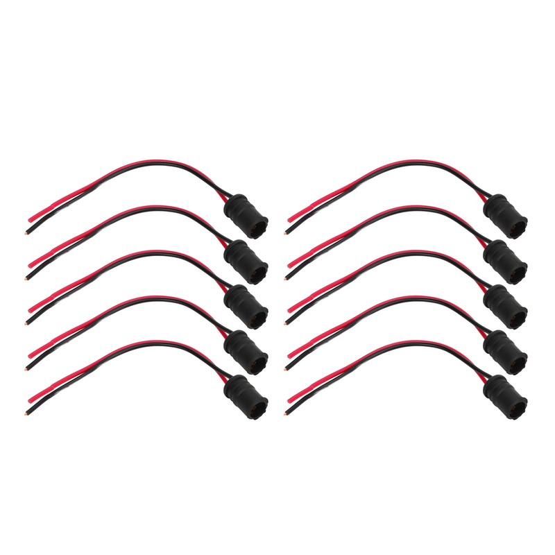 10 Pcs T10 W5W LED Socket Holder Light Bulb Extension