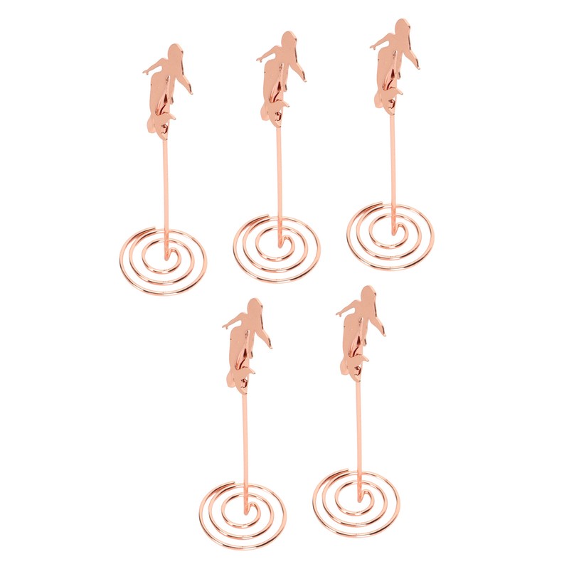 10pcs Table Number Holder Spiral Base Mermaid Shaped Wedding Table