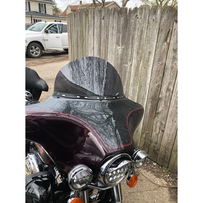 Sled Shields 10" DARK TINT windshield compatible with Harley Davidson