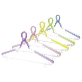 Kokubo Kogyo 6991 Laundry Hanger Set, Set of 5 Colors, Slide Catch Hanger with Pad [Slide Catch Type, Prevents Deformation] (Extendable, Stretchable, For Clothes, Laundry, Easy to Dry, Won't Fall Off