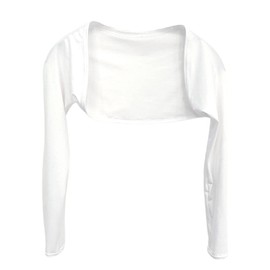 White Beauty UV Protection Arm Cover, Bolero Shape, Made in Japan, Cool to Touch, Women's, One Size Fits Most, Sun Protection, UV Protection, white
