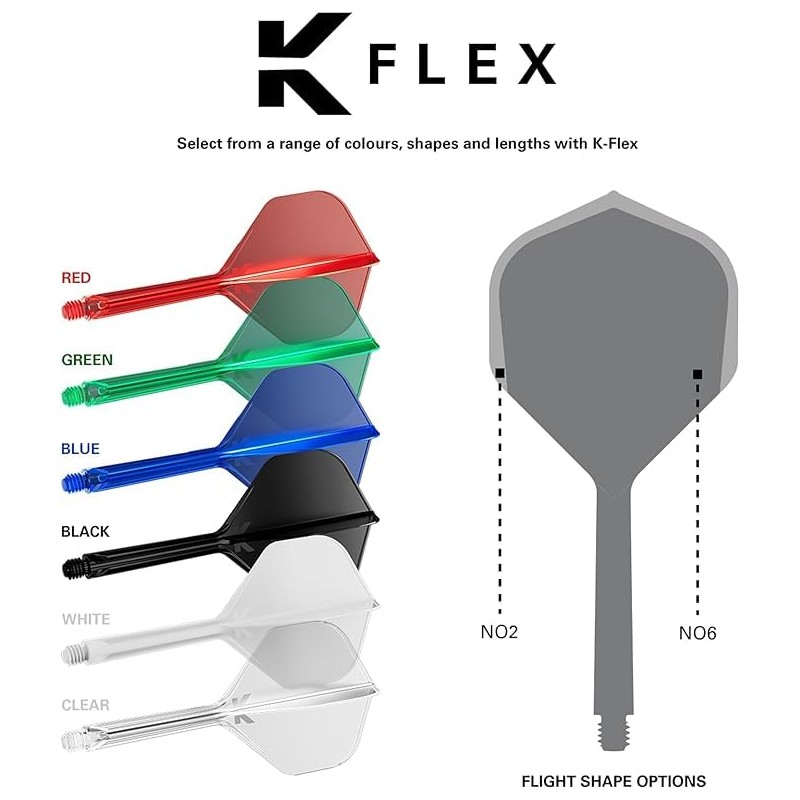 TARGET Darts K Flex Integrated Dart Flight And Shaft, No.6