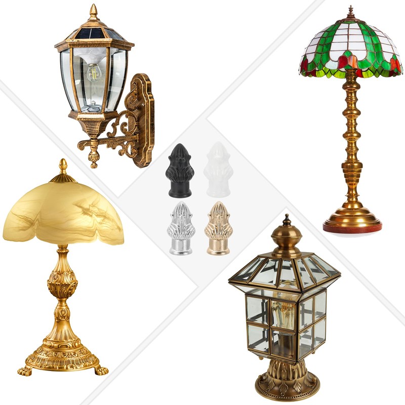 PATIKIL 33 x 16mm Lamp Finials Caps Knob, 2 Set