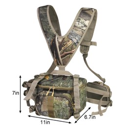 MDSTOP Hunting Fanny Pack, Waist-Pack Style Hunting Pack, Camo Hunting Fanny Waist Pack with Shoulder Straps and Harness Pouch, Available in Backpack and Lumbar Pack Styles
