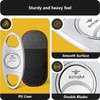 roygra Cigar Cutter with Leather Protector, Stainless Steel Double Blade