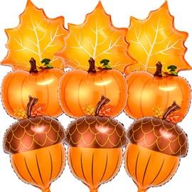 Thanksgiving Foil Balloons Set Pumpkin Balloons Fall Leaf Balloons for Fall Thanksgiving Decorations for Party