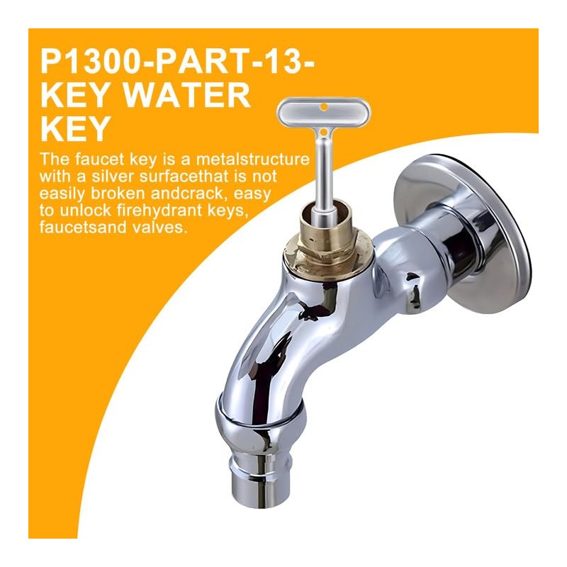 2 Pack 3/8''Hydrant Key, Upgrade Water Key for P1300-PART-13-KEY, Hydrant