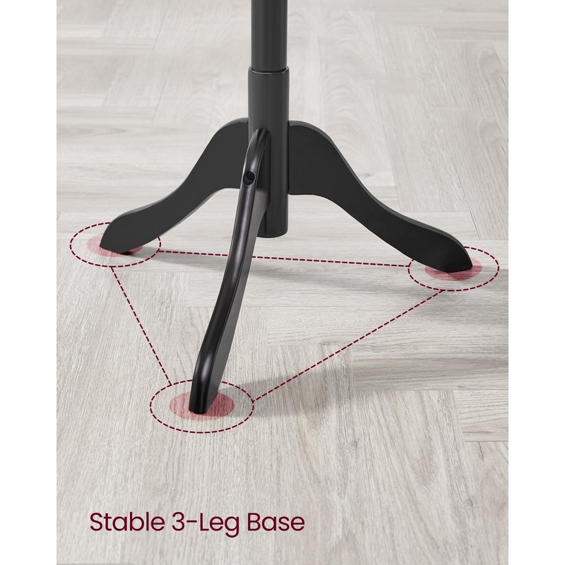 VASAGLE Solid Wood Coat Rack, Free Standing Tree-Shaped Coat Rack