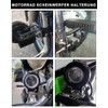 2Pcs Universal Motorcycle Tube Bracket: Adjustable Round Tube Clamp Bracket