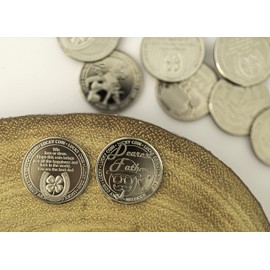Homezone Lucky Coin Gifts For Dad Engraved Birthday Gifts For Dad Best Dad Birthday Gifts Dear Father Special Message Fathers Day Gift Keepsake Good Novelty Coins Dad Gifts Men's Gift