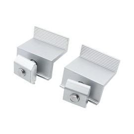 FONGKNOX 2PCS Solar End Clamp, 30mm Adjustable Solar Panel Mount, Solar Panel Z Bracket, Solar Panel Mount for RV, Roof, Wall, Roof Mount